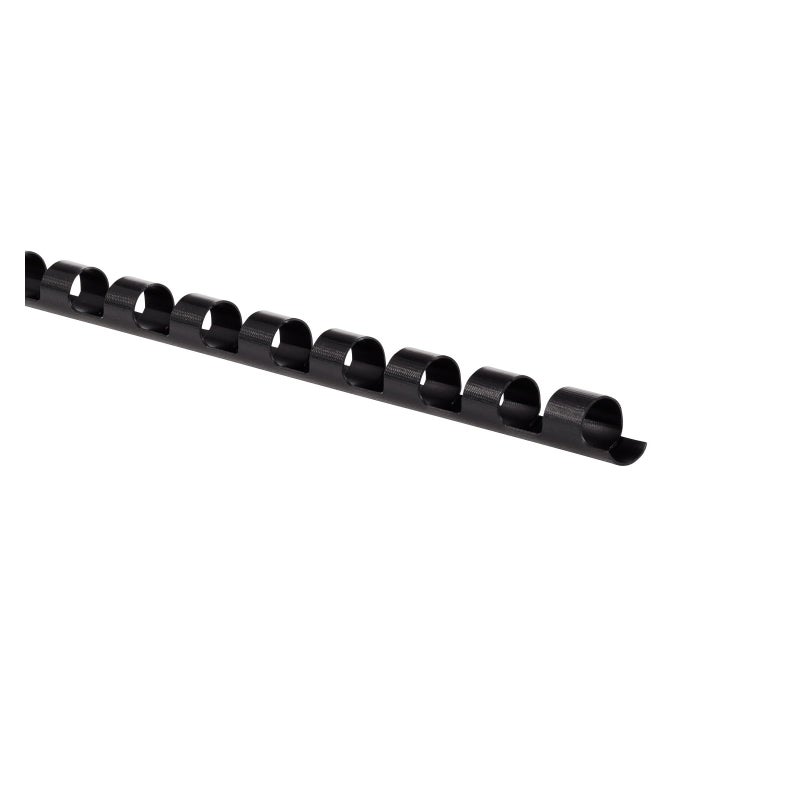 Mead CombBind Binding Spines/Spirals/Coils/Combs, 1/4", 25 Sheet Capacity, Black, 125 Pack (4000130) - Image 1
